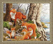 Вышивка ДЖ-036 Рыжая семейка Вышивка ДЖ-036 Рыжая семейка